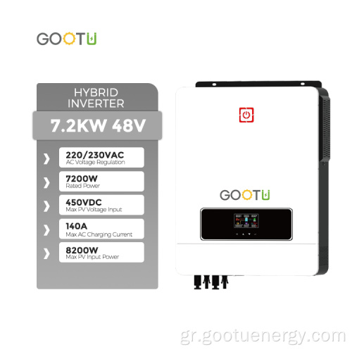 Gootu 7.2kW υβριδικός ηλιακός μετατροπέας